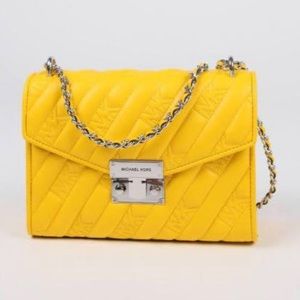 MICHAEL KORS TAXI YELLOW ROSE VEGAN FAUX LEATHER